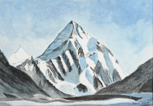 Karakorum 2, Pakistan, 2007, Acryl 56 x 80 cm