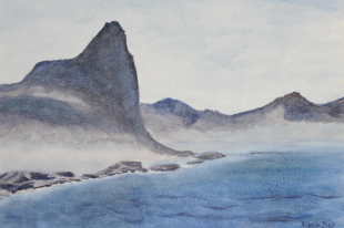Hout Bay, Kapprovinz, Südafrika, 2007, Acryl 56 x 80 cm