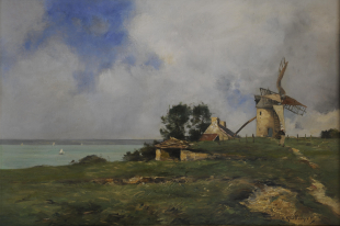 Antoine Guillemet, Morsaline, Öl auf Holz, 37 x 55 cm