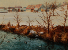 Eulach bei Hegi, 1981, Öl 29.5 x 35 cm