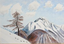 Piz S-chalambert, 2005, Acryl 56 x 80 cm