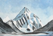 Karakorum 2, Pakistan, 2007, Acryl 56 x 80 cm