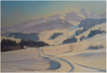 Säntis, 1968, Pastell 27 x 47 cm