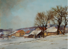 Wiesendangen, 1985, Öl 24 x 31 cm